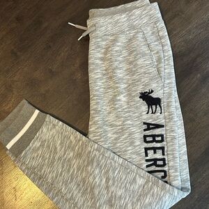Abercrombie Kids Gray Sweatpants with Black Logo